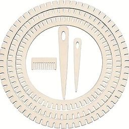 Cliths Wooden Circular Looms with Needles and Comb Weaving Loom Kit for DIY Yarn Crafts, Ideal for Knitting, Crochet, and Kids Craft Projects-image-90
