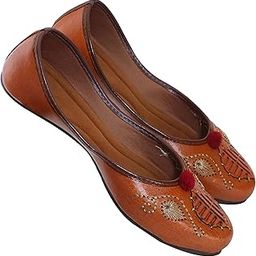 Women Casual Brown Rajasthani Juti's Mojari's Jutti's Shoe-image-73