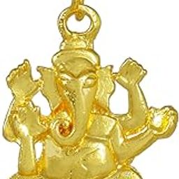 Missmister Gold plated Ganpati Ganesh chain pendant necklace jewellery for Women and Men (MM0721PCKL-R)-image-33