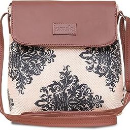 Flap Sling Bag | Crossbody Bags for Women | Women's Handbags | Stylish | Vegan Leather Evening Bag | Travel & Office Use | Purse and Wallet | Mughal Motif Print-53