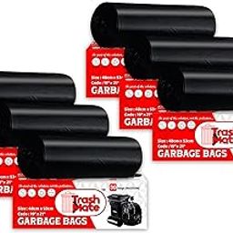 TRASH MATE Garbage Bags | Medium Dustbin Bags 48cm X 53cm | 180 Count | 30 Bags X 6 Rolls | 19 X 21 Inches | For Dry & Wet Waste Trash Bags | Black Bin Bags-image-15