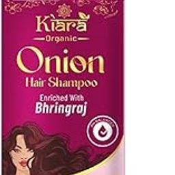 Kiara Organic Onion Hair Shampoo with Bhringraj for Hair Fall, Frizziness, Dandruff Control, 100ml-image-1