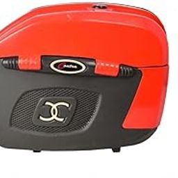 CARIZO Bike Side Luggage Box Red 18 Ltrs with Lock and Reflector Compatible with Royal Enfield Hunter 350-picture-14