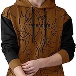 Men's Printed Cotton Blend Hooded Neck Full Sleeves Sweatshirt-image-99