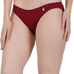 Cotton Lycra Stretchable Bikini Rise Premium Panty for Women (in, Alpha, XL, Regular, Pink Anthra Maroon)-image-59