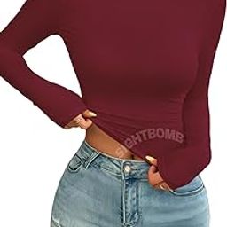 SIGHTBOMB Ultra Soft Feather Touch Micro Fiber Turtle Neck Cuddle TEE Fullsleeve Tops for Women-image-95