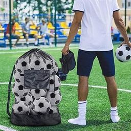 CARTNOVA‚Extra Large Mesh Sports Ball Bag with Zipper Pocket - Durable Drawstring Backpack for Soccer, Basketball, Volleyball & More-image-6