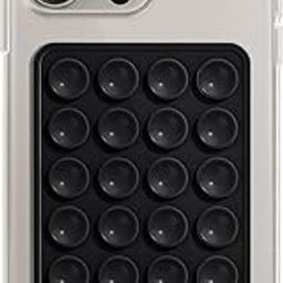 CERLINK Suction Phone Case Sticker Grip Silicone Holder Mount for Hands-Free Mobile Accessory Holder Grip, Video Phone Accessory Compatible Mirror, Shower (Pack of-1) Black-28