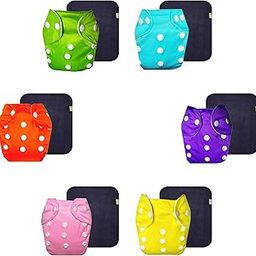 Dumbledo Lite Cloth Diaper with Gray Insert (Pack of 6) | Dry Feel and Comfortable | Breathable | Adjustable Snaps | Perfect for Indian Summers | 3 Months – 2 Years | Unisex Baby-picture-16