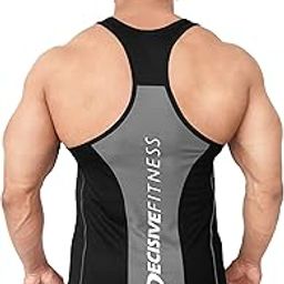 Fitness 3 Tone Gym Stringer Vest for Men- Black_Blue-image-75