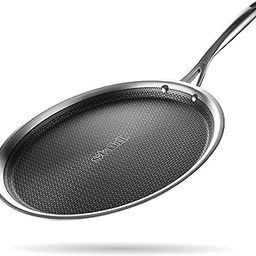 Stahl Artisan Hybrid Triply Dosa Tawa, Dosa Tawa with Induction Base, Non Stick Pan, Stainless Steel Scratch Resistant Dosa Tava, 28 cm-20