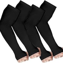 Shopeleven Black Arm Sleeves for Biking & Outdoor Activities – 2 Pairs, UPF 50 UV Protection-22