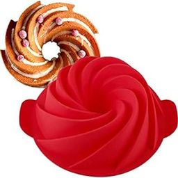 RKPM HOMES Cake Mold Silicone Baking Molds Party Cake Bakeware for Your Birthday Dessert, Cake, Bread, Tart, Pie, Flan and More (Hurricane Large Red Cake Mold)-image-5