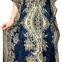 Women's Kaftan Dress – Bohemian Printed V-Neck Long Maxi Caftan with Loose Fit & Elegant Design (Kaftan-Kurti)-picture-18