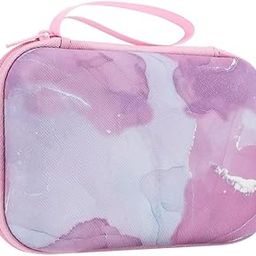 VNJ Small Hard Shell Carrying Case for My Passport Essential External Hard Drive 1 Pack, Pink Marble-image-93