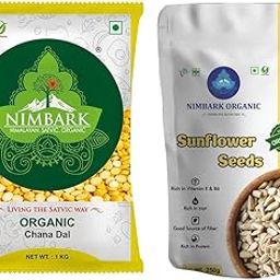 NIMBARK Chana Dal (Gram Split) | Best Split Lentils | 1kg + Sunflower Seeds - 250g | Roasted & Healthy | Perfect for Snacking & Baking-16