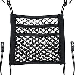 DKVDYENX 3-Layer Car Mesh Organizer | Seat Back Net Bag & Storage Pouch | Barrier for Pets & Kids | Tissue, Purse, Cargo Holder | Universal Car Seat Back Organizer(Multicolor)-image-10