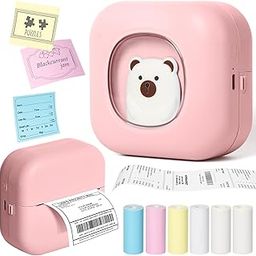 POTIYO Mini Portable Sticker Printer, Inkless Printer, Bluetooth Smart Thermal Printer for Photos, Labels, Scrapbooking, Study Notes etc., Compatible with iOS and Android, Includes 6 Rolls-19