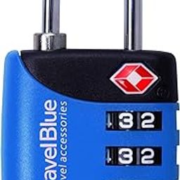 TSA 3 Dial Combination Lock (Blue)-1
