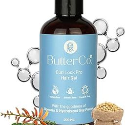 ButterCo. Hair Gel for Curly, Wavy, Dry & Frizzy Hair – 200g | Long Lasting Curl Hold with 3X Frizz Control | Enriched with Aloe Vera & Soy Protein | Sulphate, Silicone & Paraben Free Styling Gel-6