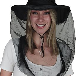 Mosquito Head Net Hat, Providing a Physical Barrier to Help Keep Mosquitoes and Bugs Away from Your Face, Black Hat, One Size-picture-12