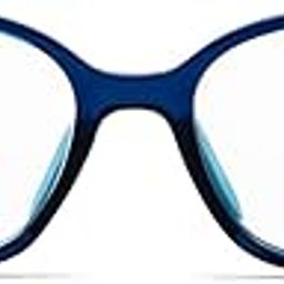 Intellilens Squarish Oval Kids Computer Glasses for Eye Protection | Zero Power, Anti Glare & Blue Light Filter Glasses | Blue Cut Lenses for Boys and Girls-image-95