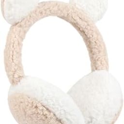 Beige Winter Ear Muffs Cute Ear Warmers for Girls Boys Warm Earmuffs Soft Fur Cold Protection Earband Ear Protection Cuddly Winter Women & Men Accessories - Outdoor Running Cycling Biking-image-57
