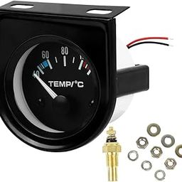 STHIRA® 2" 52mm Water Temp Gauge 40-120 Celsius /100-250 Fahrenheit Pointer Auto Water Temp Temperature Gauge White Led Car Meter with Sensor-image-28