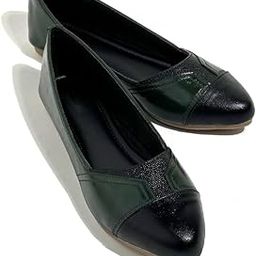 Women’s Ballerina Bellies | Soft Vegan Leather Ballet Flats with Contrasting Toe-Cap | Comfortable Formal Shoes for Women for Office & Casual-image-12