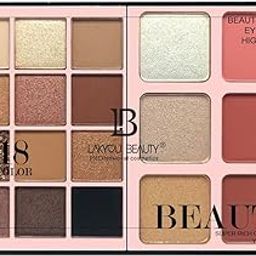 Lakyou Beauty More 18Color | 3in1 Makeup Kit | Eyeshadow | Blusher | Highlighter | 56g-6