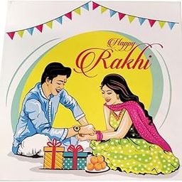 Raksha Bandhan Gift Packing Box for Women, Sisters & Brothers - Decorative Folding Gift Hamper Empty with 1 Pcs Special Rakhi - With Best Wishes, Festive Foldable, Stylish Gift Boxes, Red, Pack Of 1-image-34