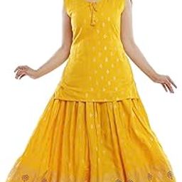 VENUSY Women's Rayon Printed Sleevless Top and Skirt-45