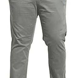 Plus Size Men's Regular Fit Solid Trousers-picture-5