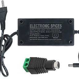 Electronic Spices DIY CCTV Projects Combo 24V 2.5A DC Power Supply Adapter | 5.5mm Female BNC Connector-image-6