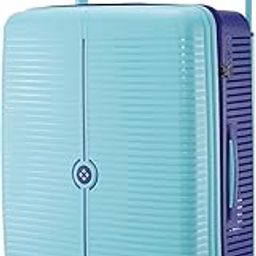 Dubai TSA Lock Hard-Sided Polypropylene Wide Telescopic Handle 8 Wheels Double Spinner Check-in Luggage Pastel Green Navy Blue 28 inch |75cm Trolley Bag|Large Check-in Luggage-picture-29