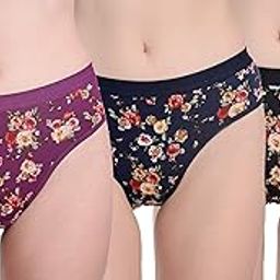 Women Anti Bacterial Bikini Panty - 100% Super Combed Cotton - Pack of 3 - No Marks Waistband Hipster | Pure Cotton Panties | 4Way Lycra Cotton Panties-image-46