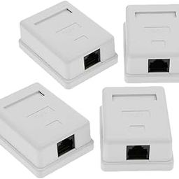 CALANDIS™ 4x Cat6 Single Port Surface Mount Outlet Box RJ45 Face Plate & Backbox combo | Plugs Jacks & Wall Plates | Networking Cables & Adapters | Computer Cables & Connectors-17