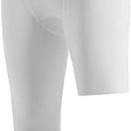 SDR Mens Athletic Pants Workout Leggings for Basketball Training Fitness M White Left Short-image-13