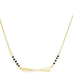 Most Popular Mangalsutra Tanmaniya Nallapusalu Necklace Pendant Black Bead Golden Chain Diamond Certified Gold Tanmaniya Mangalsutra For Women-image-42