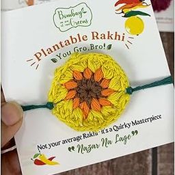 Bombay Greens Plantable Seed Rakhi for Brother Eco- Friendly DIY Grow Kit| Grow Plants from Seeds Rakhi | Rakhi Gift Set for Brother – Sunflower-12
