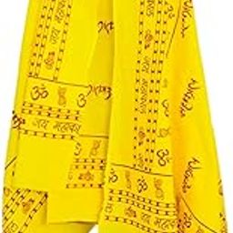 Desi Legacy Mahakal Gamcha – 180x91 cm – Orange Cotton Towel with “Jay Mahakal” & Om Print – 200 GSM Religious Cloth for Face, Hands, Puja, or Devotional Use-image-2
