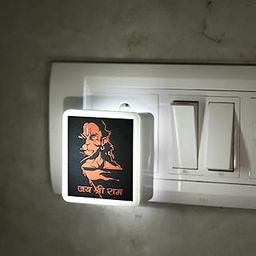 Lexton Hanuman Ji Fancy LED Night Lamp Light with 2 Pin Socket for Spiritual Ambiance, 0.5 Watt, 230v (Warm White, Pack of 1)-picture-28