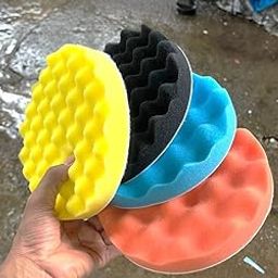 ANMSALES 4 Pieces Car Polisher Soft Wave Foam Waffle Pad Buffing Sponge Pads Kit. Car Polishing,Car Waxing,Buffing Etc (7'' / 180mm)-image-32