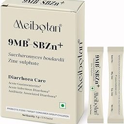 Meibotan Probiotic Lyophilized Saccharomyces boulardii with Zinc acute gastroenteritis I acute infectious diarrhea I 1gm X 15 Sachet Vanilla Flavour (Children)-35