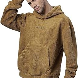 Sherpa Fabric Long Sleeves with Pocket Hooded Neck Baggy Woolen Savage Print Hoodie's for Men's-image-30