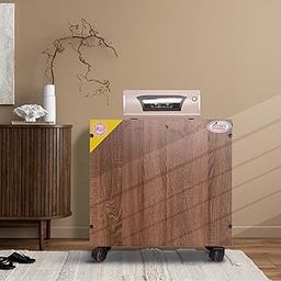 ZIYKO Wooden Inverter Battery Trolley Cabinet | Battery Box | Wooden Invertor Trolley for Battery, Inverter, ups Box for Home and Office | 4 Wheels Support | Load capacity-120kg-(Choco Oak)-picture-18