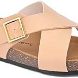 Cross Strap Cork Sandals for women-1