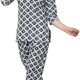 Women's All-Over Motifs Printed Rayon NightSuits-image-97