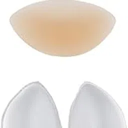 ecomistiq ECOMISTIQ® Silicone Bra Insert Pads Push Up Breast Enhancers Skin Color+Clear|Clothing Shoes & Accessories |Womens Clothing|Sleep|Breast Forms Enhancers-picture-2