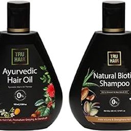 TRU HAIR & SKIN Ayurvedic Hair Oil with Bhringraj, Amla & Hibiscus for Dandruff, Hair Fall Control, Hair Growth & Shiny Hair (100ml) + Bition Shampoo (200ml) | TRUE HAIR Combo-picture-20